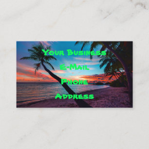 Tarjeta De Visita Isla tropical del paraíso de la playa de Sandy de