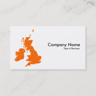 Tarjeta De Visita Islas Británicas - Naranja