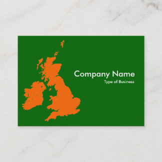 Tarjeta De Visita Islas Británicas - Naranja y Verde (006600)