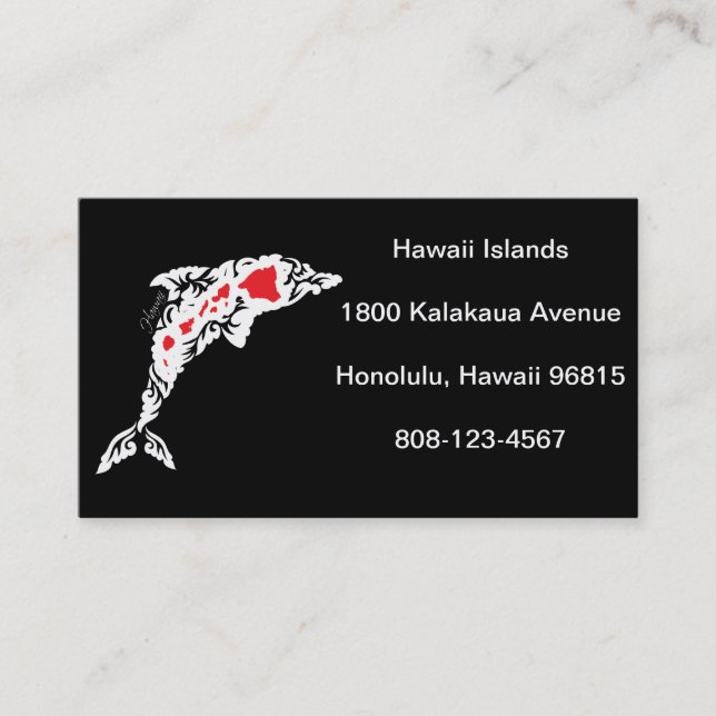 Tarjeta De Visita Islas de Hawaii (Anverso)