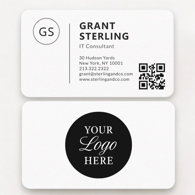 Tarjeta De Visita IT Consultant QR Code Logo Professional (Subido por el creador)