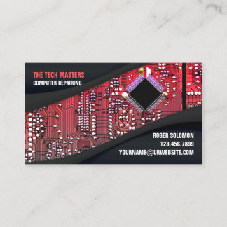 Tarjeta De Visita IT Support Services Business Card Template