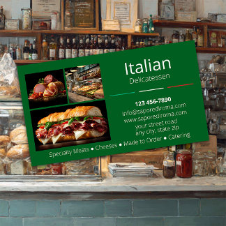 Tarjeta De Visita Italian Delicatessen  Business Card