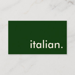 Tarjeta De Visita italiano.