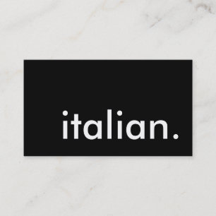 Tarjeta De Visita italiano.