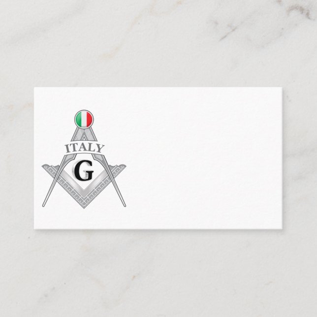 Tarjeta De Visita Italy freemasonry sign (Anverso)