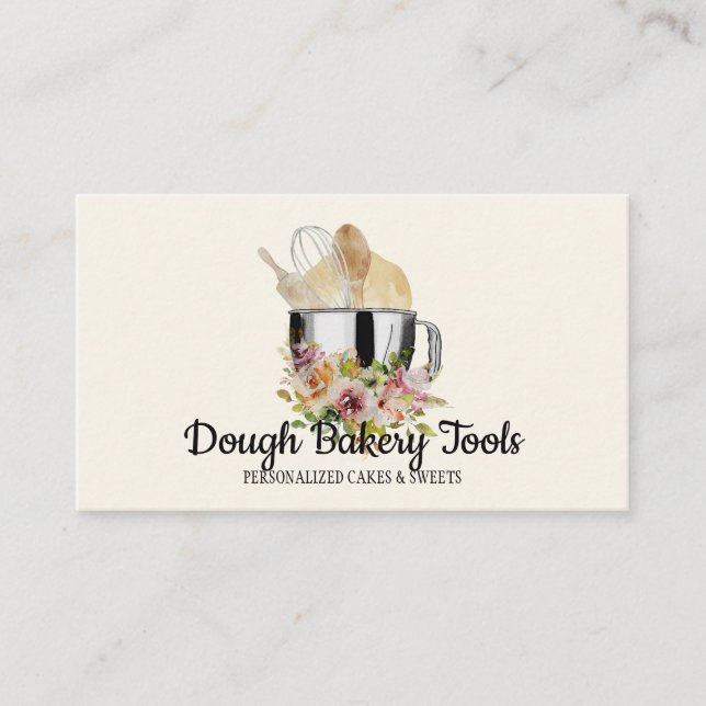 Tarjeta De Visita Ivory Bakery Home Hade Patisserie Pastry Dough (Anverso)