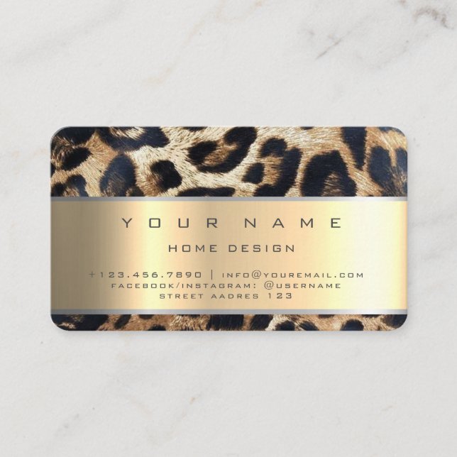 Tarjeta De Visita Ivory Champaign Gold Diamond Stripes Purpurina VIP (Anverso)