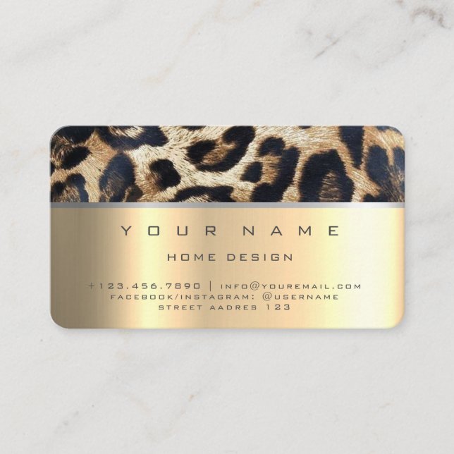 Tarjeta De Visita Ivory Champaign Gold Diamond Stripes Purpurina VIP (Anverso)