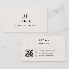 Tarjeta De Visita Ivory cream modern minimalst luxury