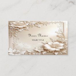 Tarjeta De Visita Ivory Flowers Business Card