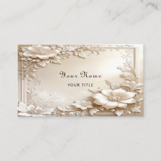 Tarjeta De Visita Ivory Flowers Business Card
