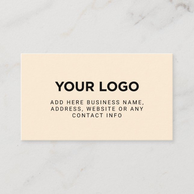 Tarjeta De Visita Ivory | Simple Company Logo (Anverso)