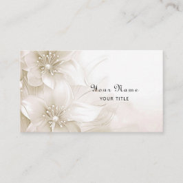 Tarjeta De Visita Ivory White Flowers Business Card
