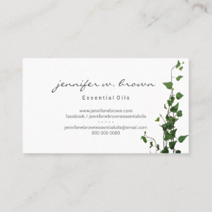 Tarjeta De Visita Ivy Plant Green Leaf