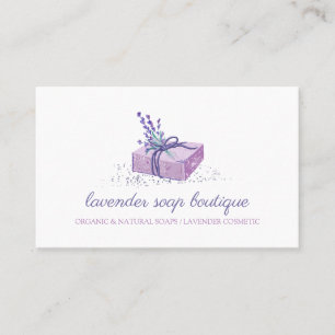Tarjeta De Visita Jabón de lavanda Cosmético de baño morado