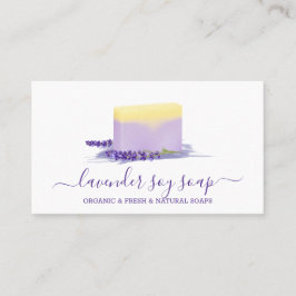 Tarjeta De Visita Jabón de lavanda de soja cosmético natural de spa