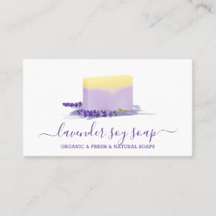 Tarjeta De Visita Jabón de lavanda de soja cosmético natural de spa