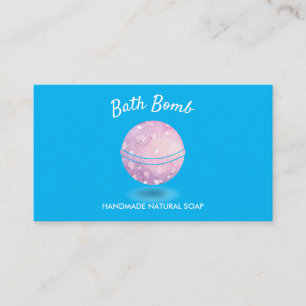 Tarjeta De Visita Jabón Natural Spa Bomba de Baño Azul