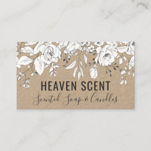 Tarjeta De Visita Jabón Y Vela De Kraft Perfumado