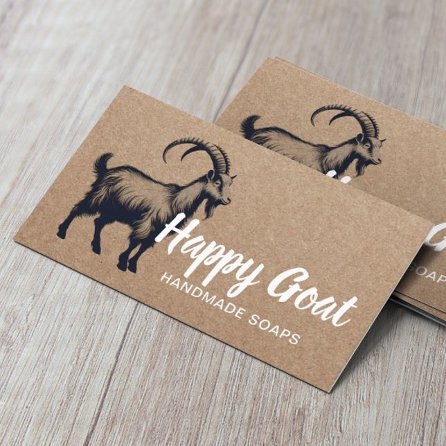 Tarjeta De Visita Jabones de leche de cabra hechos a mano Happy Farm (Subido por el creador)