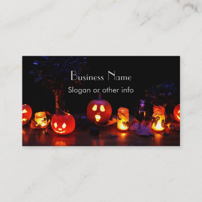 Tarjeta De Visita Jack-O-Lanterns (Anverso)