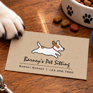 Tarjeta De Visita Jack Russell Terrier Perro de Dibujos Animados   C