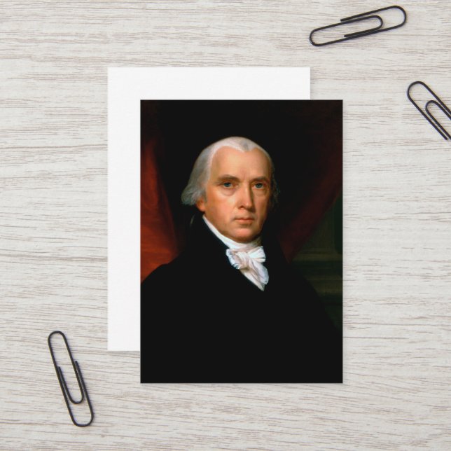 Tarjeta De Visita James Madison el cuarto presidente: América coloni (Anverso/Reverso In Situ)