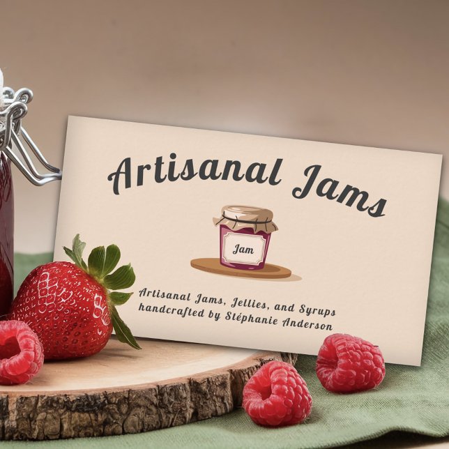 Tarjeta De Visita Jams y jaleas artesanales (Artisanal Jams & Jellies Business Card)