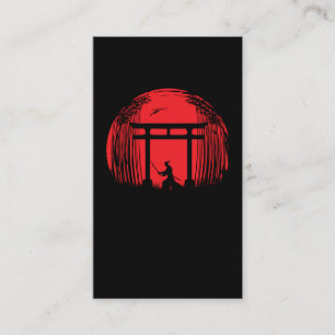 Tarjeta De Visita Japón: Combatiente Samurai japonés Guerrero de S