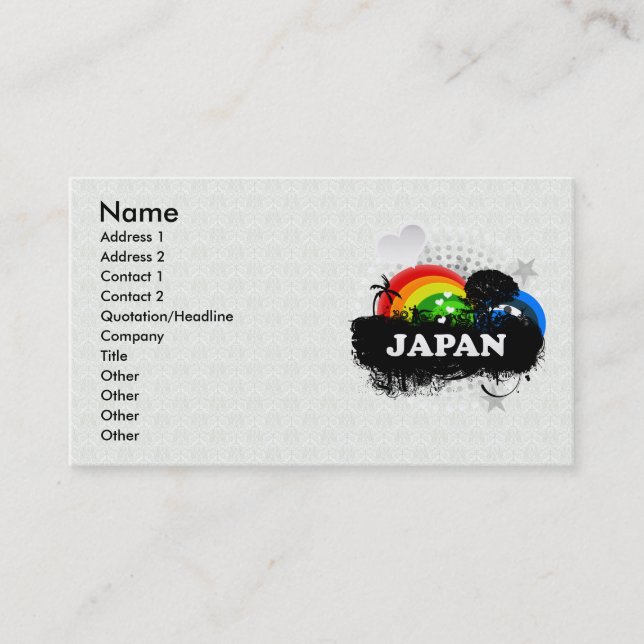 Tarjeta De Visita Japón con sabor a fruta lindo (Anverso)