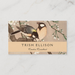 Tarjeta De Visita Japonés asiático Ohara Koson pájaro carbonero pája