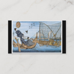 Tarjeta de visita japonesa antigua del arte