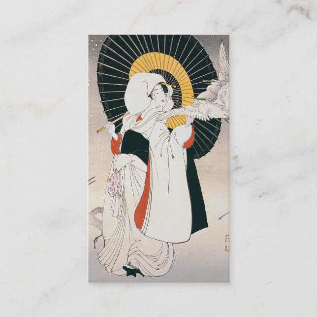 Tarjeta de visita JAPONESA de la MUJER (Anverso)