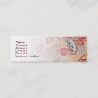 Tarjeta de visita japonesa de la tela