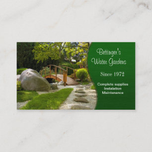 Tarjeta De Visita Jardín acuático y paisajismo