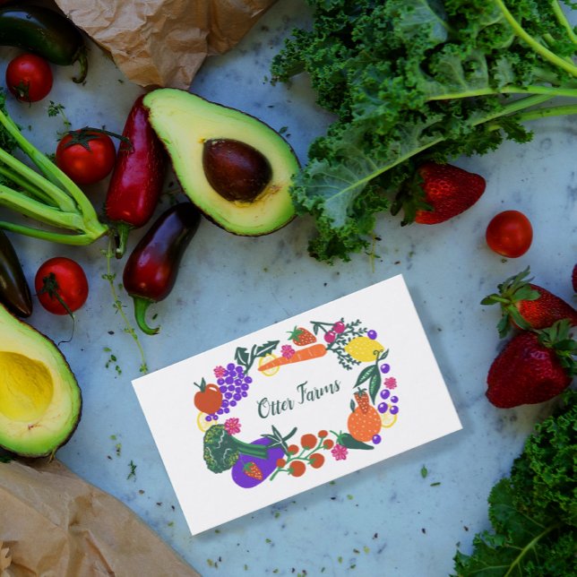 Tarjeta De Visita JARDÍN AGRÍCOLA Jardín moderno y paisajista Veg (Subido por el creador)