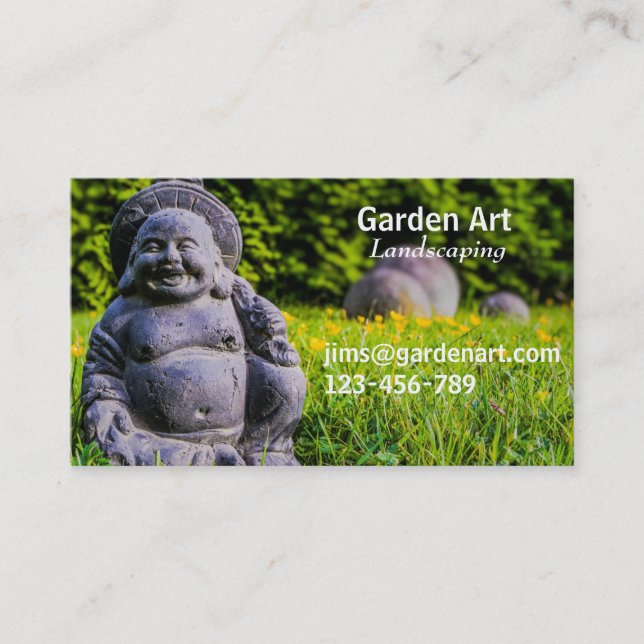 Tarjeta De Visita Jardín Arte paisajístico jardinería independiente (Anverso)