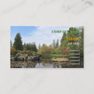 Tarjeta De Visita Jardín botánico de verano en Vancouver