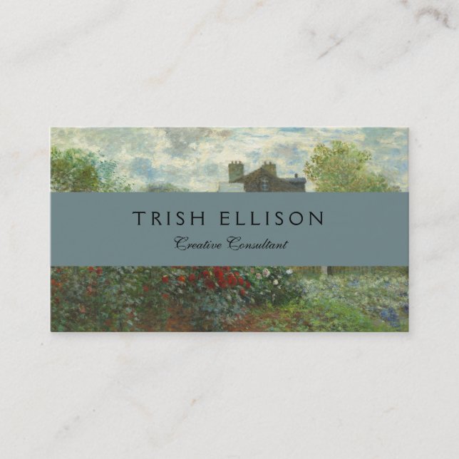 Tarjeta De Visita Jardín de artistas monet en pintura argentina (Anverso)