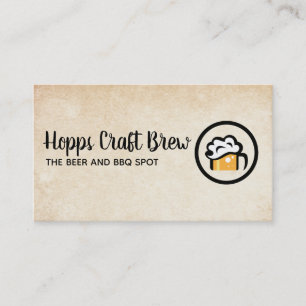 Tarjeta De Visita Jardín de Cerveza   Cervecería