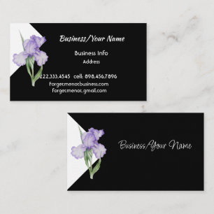 Tarjeta De Visita Jardín de flores de Iris Profesional Moderno
