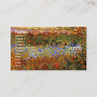 Tarjeta De Visita Jardín de flores (F430) Bella Artes Van Gogh