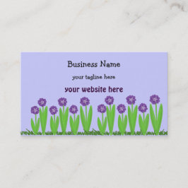 Tarjeta De Visita Jardín de flores púrpuras