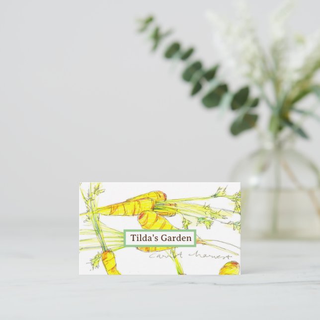 Tarjeta De Visita Jardín de la granja Produce Estanque de las zanjas (Anverso de pie)