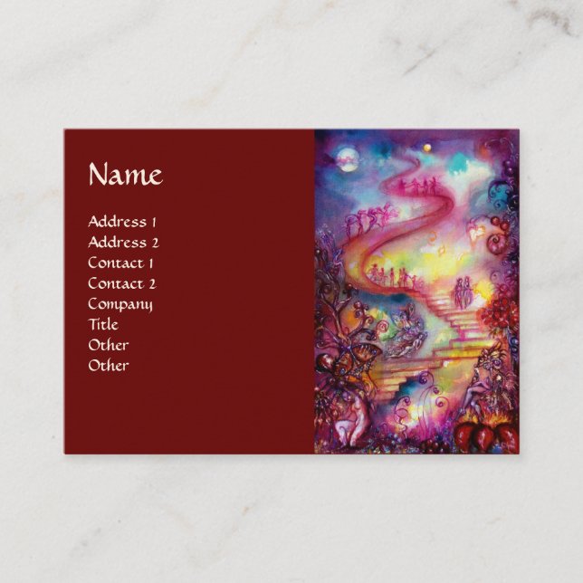 TARJETA DE VISITA JARDÍN DE LAS SOMBRAS PERDIDAS / ESCALONES MÁGICAS (Anverso)