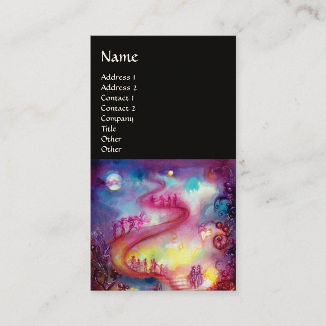 TARJETA DE VISITA JARDÍN DE LAS SOMBRAS PERDIDAS / ESCALONES MÁGICAS (Anverso)