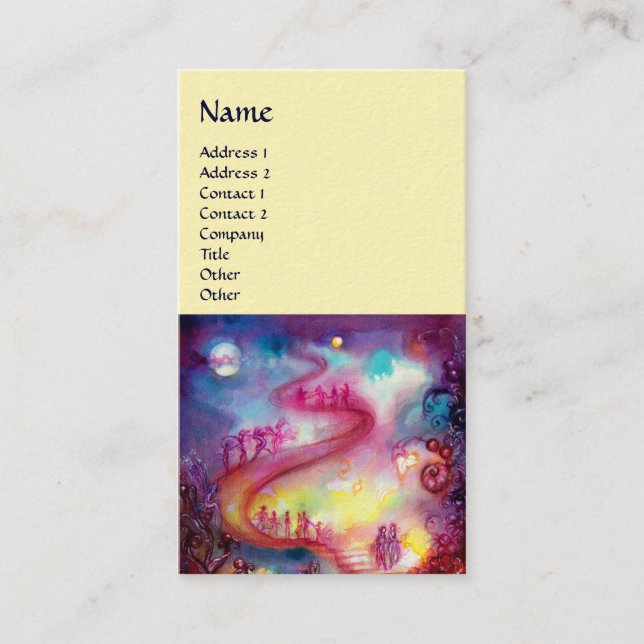 TARJETA DE VISITA JARDÍN DE LAS SOMBRAS PERDIDAS / ESCALONES MÁGICAS (Anverso)