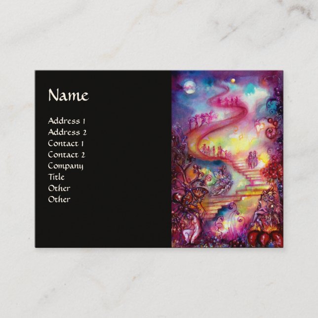 TARJETA DE VISITA JARDÍN DE LAS SOMBRAS PERDIDAS / ESCALONES MÁGICAS (Anverso)