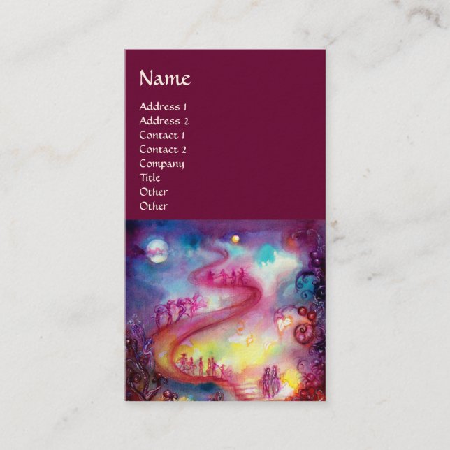 TARJETA DE VISITA JARDÍN DE LAS SOMBRAS PERDIDAS / ESCALONES MÁGICAS (Anverso)